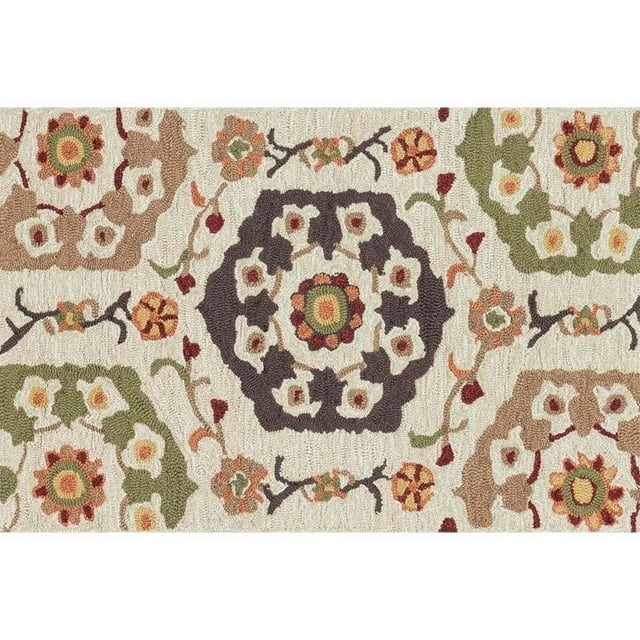 Loloi Francesca 2'3" x 3'9" Hand Hooked Rug in Beige