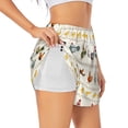 thumbnail image 2 of Haiem Funny Chicken Women's 2 in 1 Running Shorts - Lightweight Athletic Workout Gym Yoga Breathable Sports Shorts Liner with Phone Pockets-X-Large, 2 of 9
