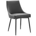thumbnail image 2 of Modway Viscount Vegan Leather Dining Chairs - Set of 2 in Black Gray, 2 of 7