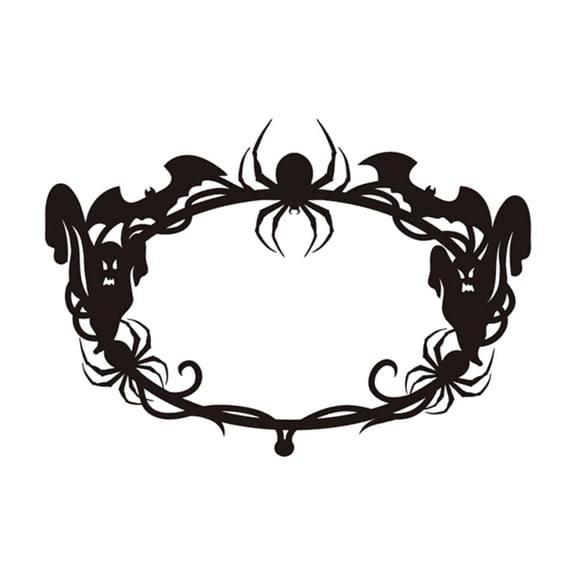Gothic Bat Spiderweb Ghost Wall Hanging Halloween Decor for Indoor Outdoor Party Home Living Room
