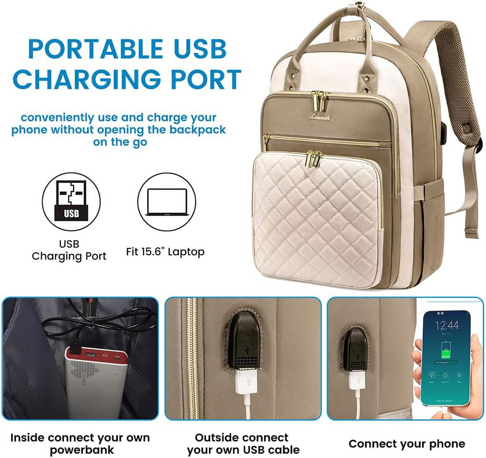 Lovevook Laptop Backpack Purses for Women,Nurse Teacher College Work Study Commuter Bag with 15.6 inch Laptop Compartment,Lightweight Travel Casual Daypacks With USB Port