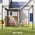 thumbnail image 4 of Outsunny 10' x 10' Universal Gazebo Curtains, 4 Panels, Khaki, 4 of 10