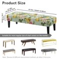 thumbnail image 7 of Jiueut Pineapple Lemon Hibiscus Print Bench Slipcover for Dining Room, Non Slip Bench Seat Protection with Elastic Band Thick Rectangle Chair Slipcover for Kitchen Home Hotel, 7 of 7