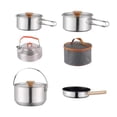 thumbnail image 3 of Camping Cookware Cooking Set Nonstick with Storage Bag Utensils Outdoor Pot with kettle, 3 of 9