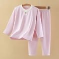 thumbnail image 4 of Birdeem Children's Homewear Set, Winter, Solid Color, Thick Warm Fleece, Two-Piece for Kids, Kids Fleece Pants, 4 of 7
