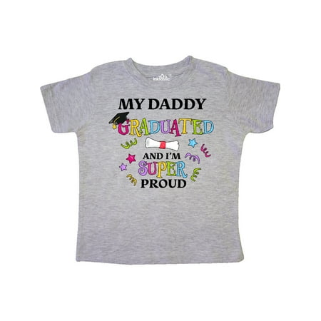 

Inktastic My Daddy Graduated and I m Super Proud Gift Toddler Boy or Toddler Girl T-Shirt