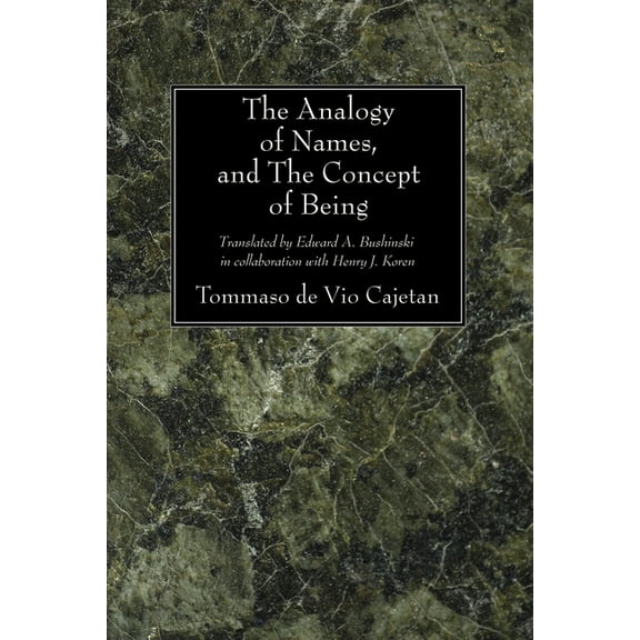 The Analogy of Names and the Concept of Being (Paperback)