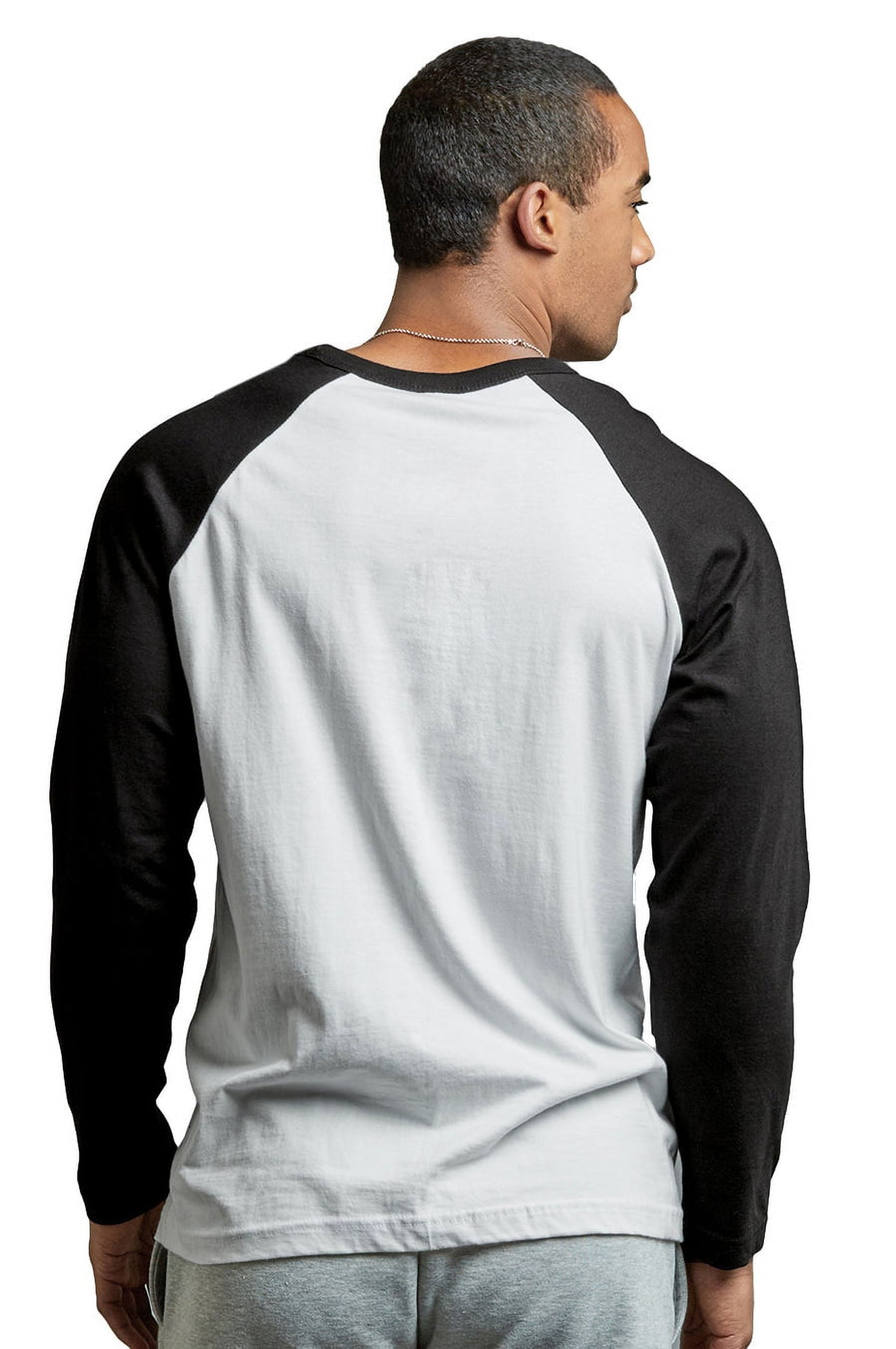 TOP PRO Men & Women Long Sleeve Baseball Raglan Tee Shirt Top (S-3XL)