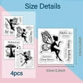 thumbnail image 2 of 4Pcs Fairy Mini Clear Stamps for DIY Scrapbooking Elves Mini Silicone Clear Stamp Seals Transparent Stamps, 2 of 8
