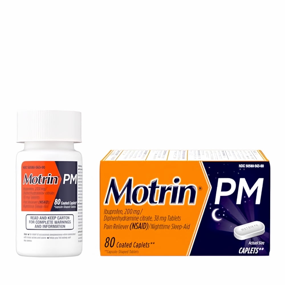 Motrin PM Caplets Ibuprofen Nighttime (Pack of 2)