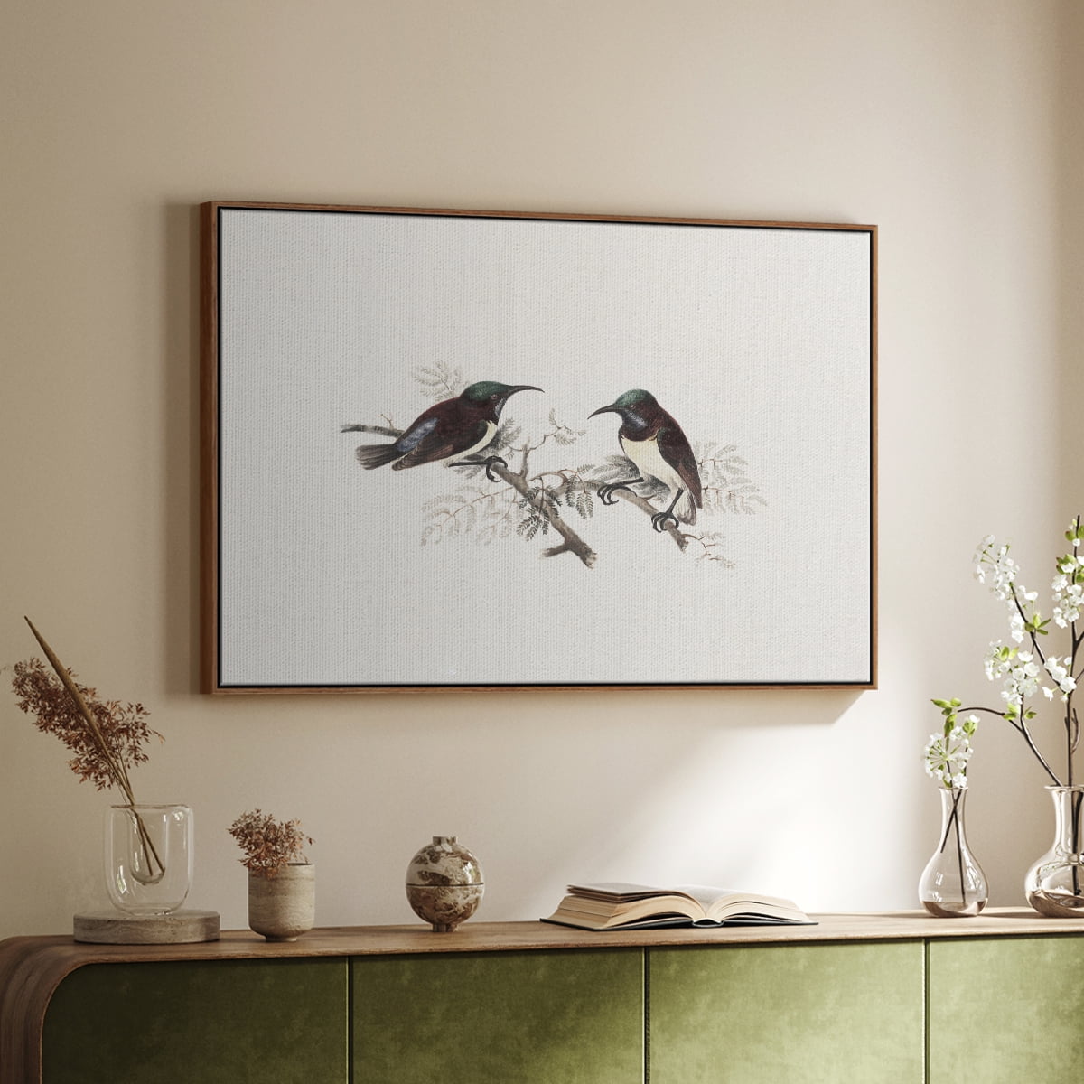 Vintage Animal Print-III By Wexford Home Framed in Walnut Wood Gallery Wrapped Canvas 17 in. x 25 in.