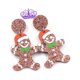 thumbnail image 2 of Pendientes colgantes de pan de jengibre Gorro navideño de Papá Noel Pendientes navideños Pendientes acrílicos, 2 of 4