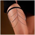 thumbnail image 1 of Bohemia Layered Pearl Leg Chain Gold Pearl Thigh Chain Vintage Thigh Leg Chain Rave Bikini Thigh Body Chain Jewelry for Women and Girls Gifts (Gold), 1 of 4