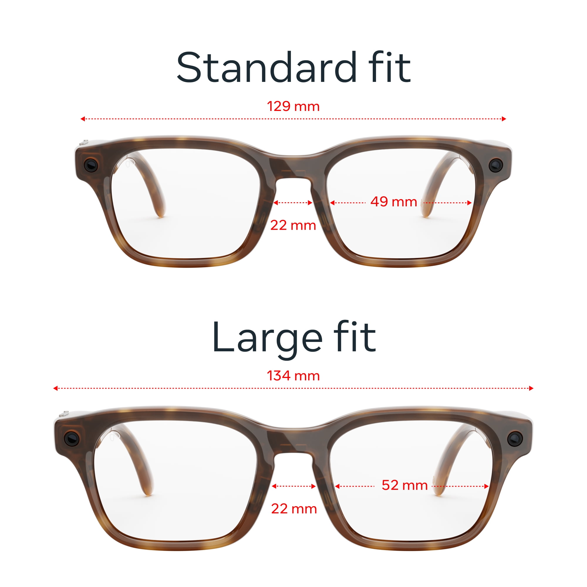 Meta Adventurer Classic Tortoise | Smart AI glasses for Women, Men — Meta AI, 12MP Camera, Live Translate — 3K HD Resolution — 8+ Hour Battery — Range of Sizes — Clear Lenses