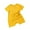 Yellow, variant on MeetoTime Baby Boys Girls Solid Color Bottons Short Sleeve Round Neck Jumpsuit Summer Newborn Infant Rompers