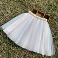 thumbnail image 3 of Toddler Rainbow Tulle Skirt Girls Sequin Glitter Elastic High Waisted Skirt Cute Party Casual Little Girl's Clothes, Pink, 3 Years, 3 of 7