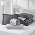 thumbnail image 3 of Virtu California King Comforter Set, 7 Piece Bed in a Bag, Reversible Bedding Comforter Sets with Sheets, Dark Grey, 3 of 9