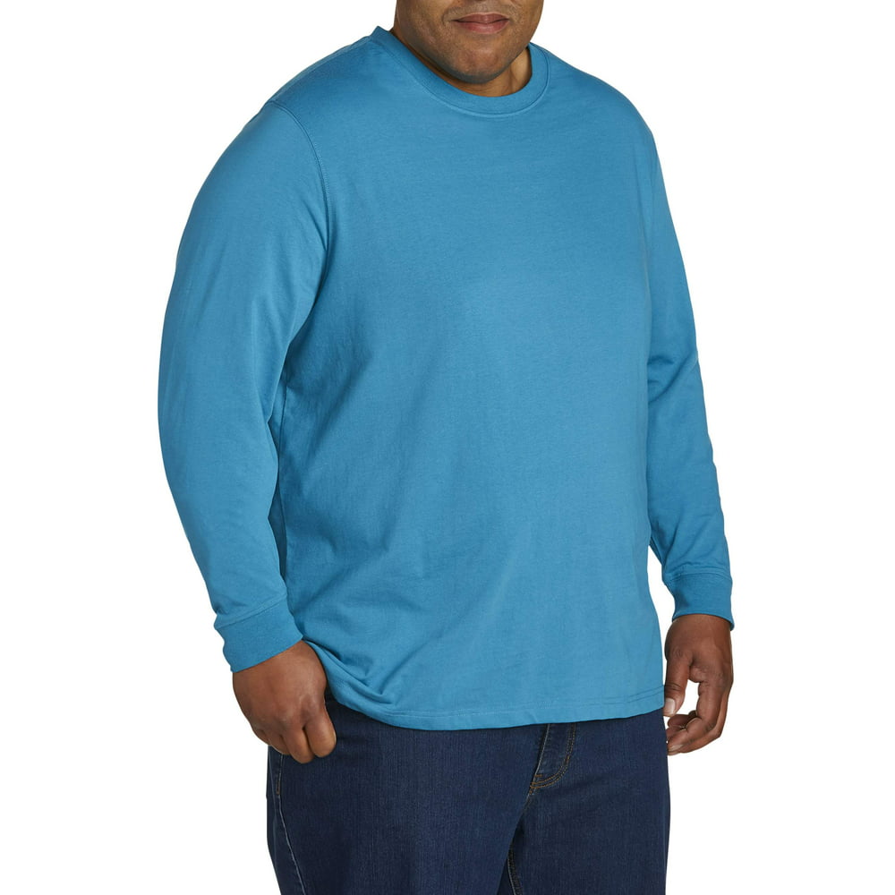 Men's Big and Tall Wicking Jersey Long Sleeve No Pocket Crew, up to ...