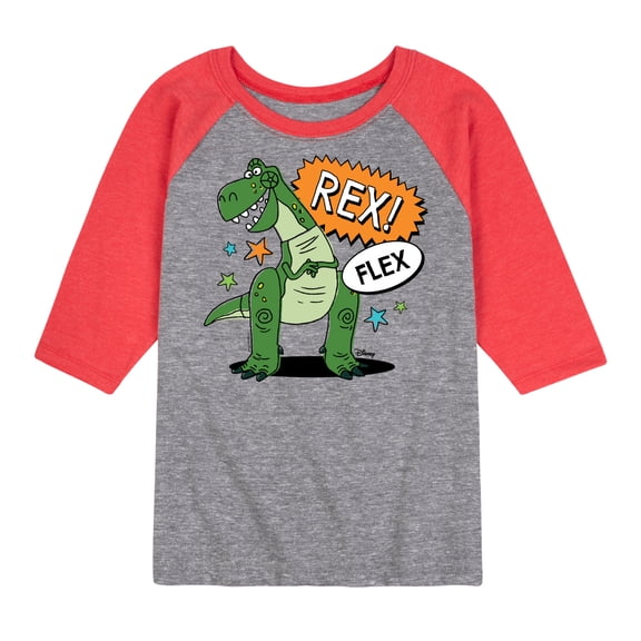 Toy Story - Rex Flex - Toddler & Youth Raglan Graphic T-Shirt