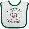 thumbnail image 3 of Inktastic Loved by My Great Auntie Bunny Rabbit Boys or Girls Baby Bib, 3 of 4