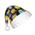 thumbnail image 2 of Fuzoiu Cartoon Bird Owl Print Santa Hat Christmas Hat for Adults,Santa Hats with Pompom, Unisex Xmas Holiday Hat for Christmas New Year Festive Party Supplies, 2 of 6
