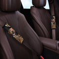 thumbnail image 3 of Chririnla Leopard Print Puppy Pattern Seat Belt Pad 2 PCS Seat Belt Shoulder Strap Covers Quick Fit Auto Accessory Suitable for SUV Van, 3 of 8