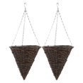 thumbnail image 5 of Kkewar 2Pcs Pointed Hanging Flower Basket Woven Hanging Flower Arrangement Basket, 5 of 10