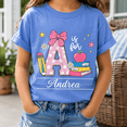 thumbnail image 2 of Back To School Shirt, Personalized Name Tee, Cute Alphabet Letter Outfit, First Day Of School Gift, Teacher Classroom Student Shirt, 2 of 10