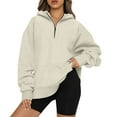 thumbnail image 2 of kytmyeq Women's Casual Fashion Solid Color Long Sleeve Pullover Hoodies Sweatshirts, 2 of 6