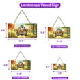 thumbnail image 5 of Hello Fall Autumn Basenji Pumpkins Pickup Truck Landscape Wood Sign African Barkless Dog Lover Hanging Wall Home Decor - 13011, 5 of 5