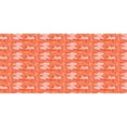 thumbnail image 4 of Burnt Orange Piggy Bank, Hawaiian Hibiscus Pattern with Swirls and Curves on Background, Ceramic Coin Bank Money Box for Cash Saving, 3.6" X 3.2", Burnt Orange and White, by Ambesonne, 4 of 4