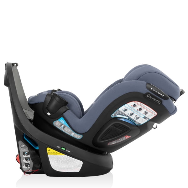 Evenflo Gold Revolve360 Slim 2-in-1 Rotational Car Seat with SensorSafe, Flint Gray