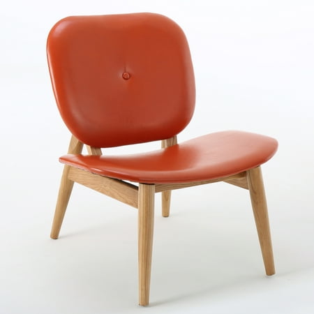 Ander Leather Accent Chair Burnt Orange Ander Leather Accent Chair Burnt Orange