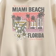 thumbnail image 2 of Instant Message - Miami Beach Florida Oversized Fleece Hoodie Sweatshirt, 2 of 5