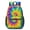 Yellow and Purple, variant on Red and Green Tie Dye Pattern 17" School Backpacks for Teens,Waterproof Oxford Fabric,S-Shape Padded Straps for School,Travel,Hiking,Camping