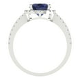 thumbnail image 4 of Clara Pucci 14K White Gold 2.27ct BlueSapphire Halo Ring for Women, 4 of 7