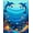 Blue, Pattern 2, variant on ODIKA 4'x6' Machine Washable Non-Slip Area Rug, Dino Delight Round Fun Play High Traffic Rug, Green, 85278