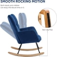 thumbnail image 4 of Nursery Rocking Chair  Velvet Upholstered Glider Rocker Rocking  Chair with High Backrest  Mid Century Modern Armchair Comfy Side Chair  Room Bedroom Offices, 4 of 8