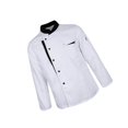 thumbnail image 1 of Long Sleeves Chef Jacket Coat Hotel Waiters Kitchen Uniform hotel work clothes jackets white black Tops White 2XL, 1 of 9