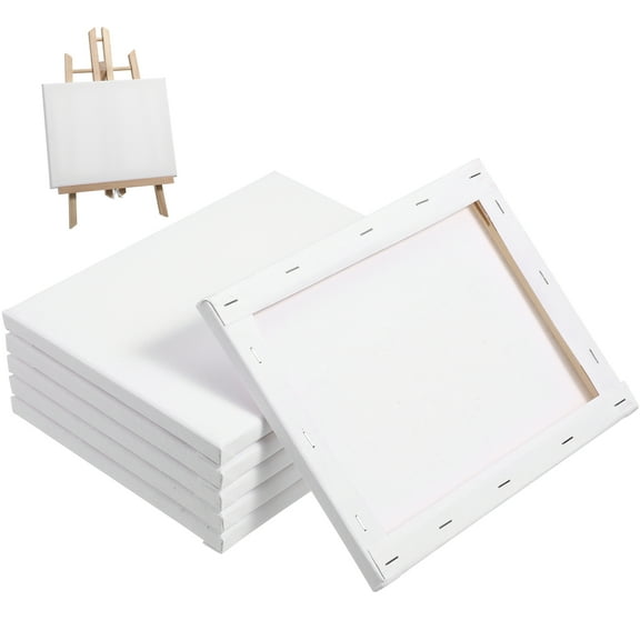 HOMEMAXS  6 Pcs Canvas Boards for Painting Canvases Pure Cotton Frame