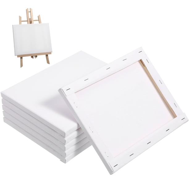 Bczhieulw Lienzos Para Pintar 20x20 Cm – Pack De 10 Tablas De Algodón Blanco Con Yeso (3 Mm) Para Óleo, Acrílico O Gouache
