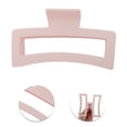 thumbnail image 3 of Unique Bargains 1 Pc Fashion Rectangle Frosted Hair Clips Hairdo Clip for Home Pink, 3 of 5