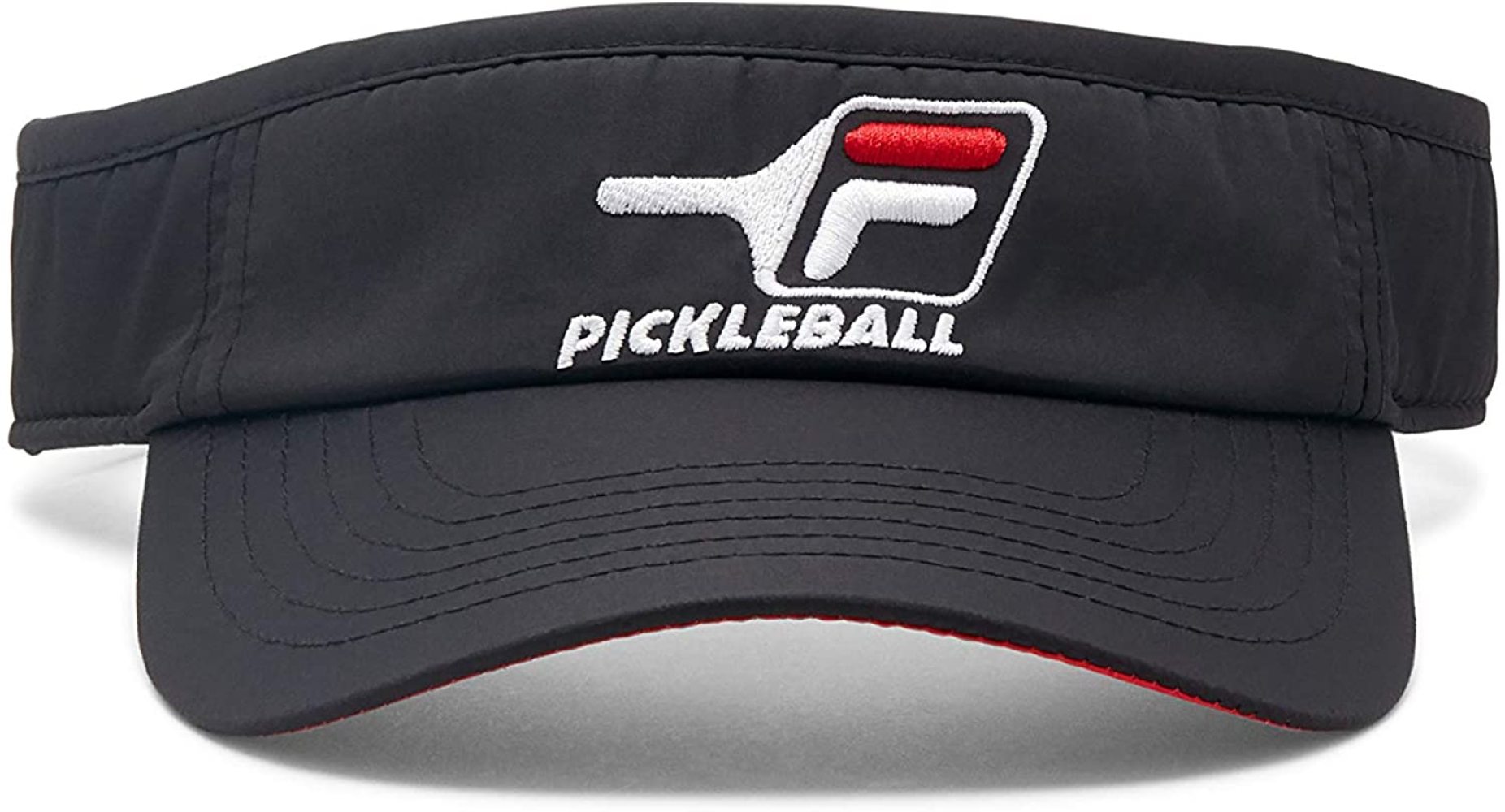 Fila Pickleball Visor (Black/Red), Size: One Size