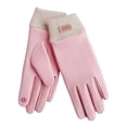 thumbnail image 2 of Guantes de Invierno para Pantallas Táctiles para Mujer, Forrados, Gruesos, Antideslizantes, para s Completos, Clima Frío, Adultos, Mujeres, Campin Rosado Yinane Guantes de invierno para mujer, 2 of 7