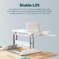 thumbnail image 2 of Vari - VariDesk Pro Plus 36 - Dual Monitor Standing Desk Converter - Adjustable Desk Riser with 11 Height Settings - Stand Up Home Office Workstation - Rising Desk with Spring Loaded Lift (White), 2 of 6
