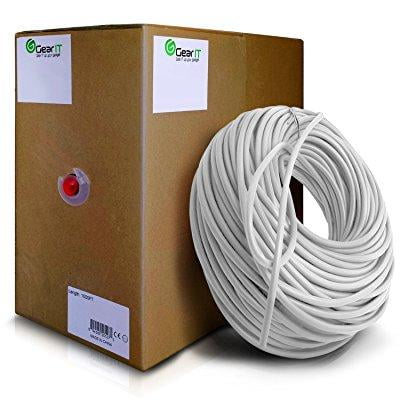 American Terminal CAT61000Y 1000 Bulk Cat6 Ethernet Cable Yellow Cat 6e 550Mhz 23AWG UL Full Copper Wire UTP Pull Box in-Wall Rated