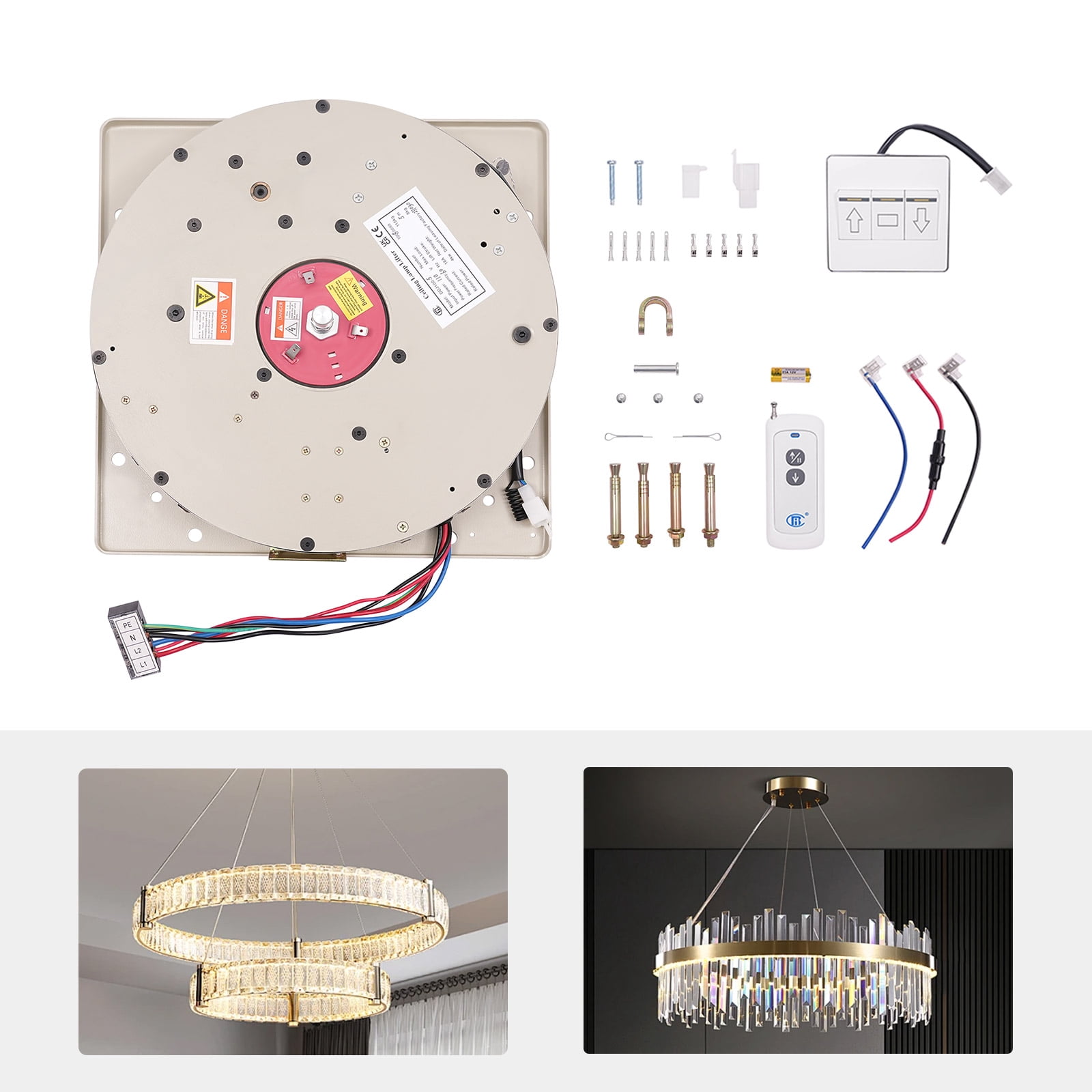 Electric Motor Villas Pendant Lamps Lifter, Chandelier Lifter, Chandelier Hoist Lifter System