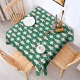 thumbnail image 2 of Green Christmas Tree and Snowflake Pattern Square Tablecloth,Waterproof Square Table Cover,Wipeable Spillproof Washable Table Cover for Home Kitchen Party Decor 42"X42"(107x107cm), 2 of 6