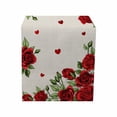 thumbnail image 1 of Panxico Mode Femmes Tissu Bande Élastique Double Couche Écharpes Cheveux Impression Florale Queue de Cheval Saint-Valentin Nain de Table Rouge Nappe Décorative Imperméable Serviette de Table, 1 of 9