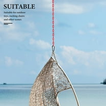 SEWCHICS 1Pack Red Plastic Coated Steel Swing Extension Chain for Playground Accessories